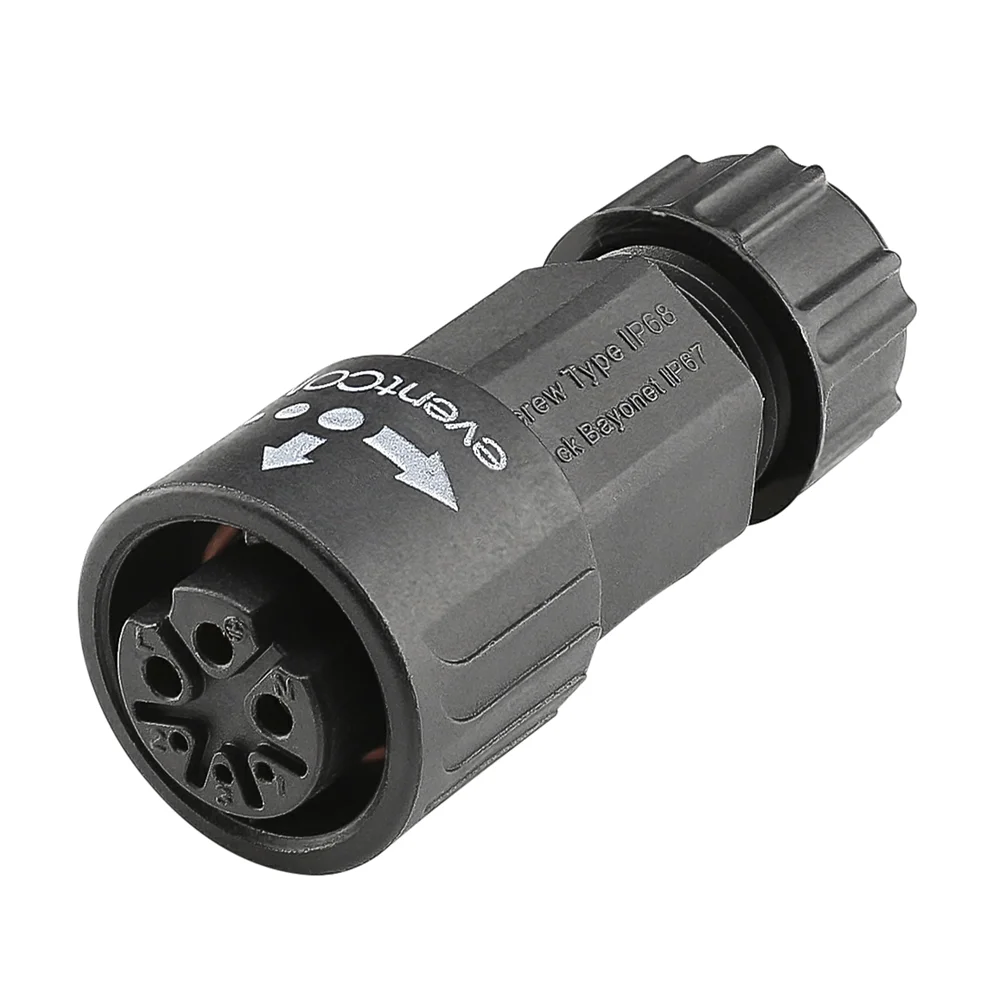 eventCON Kabelbuchse 6pol, IP67, schwarz