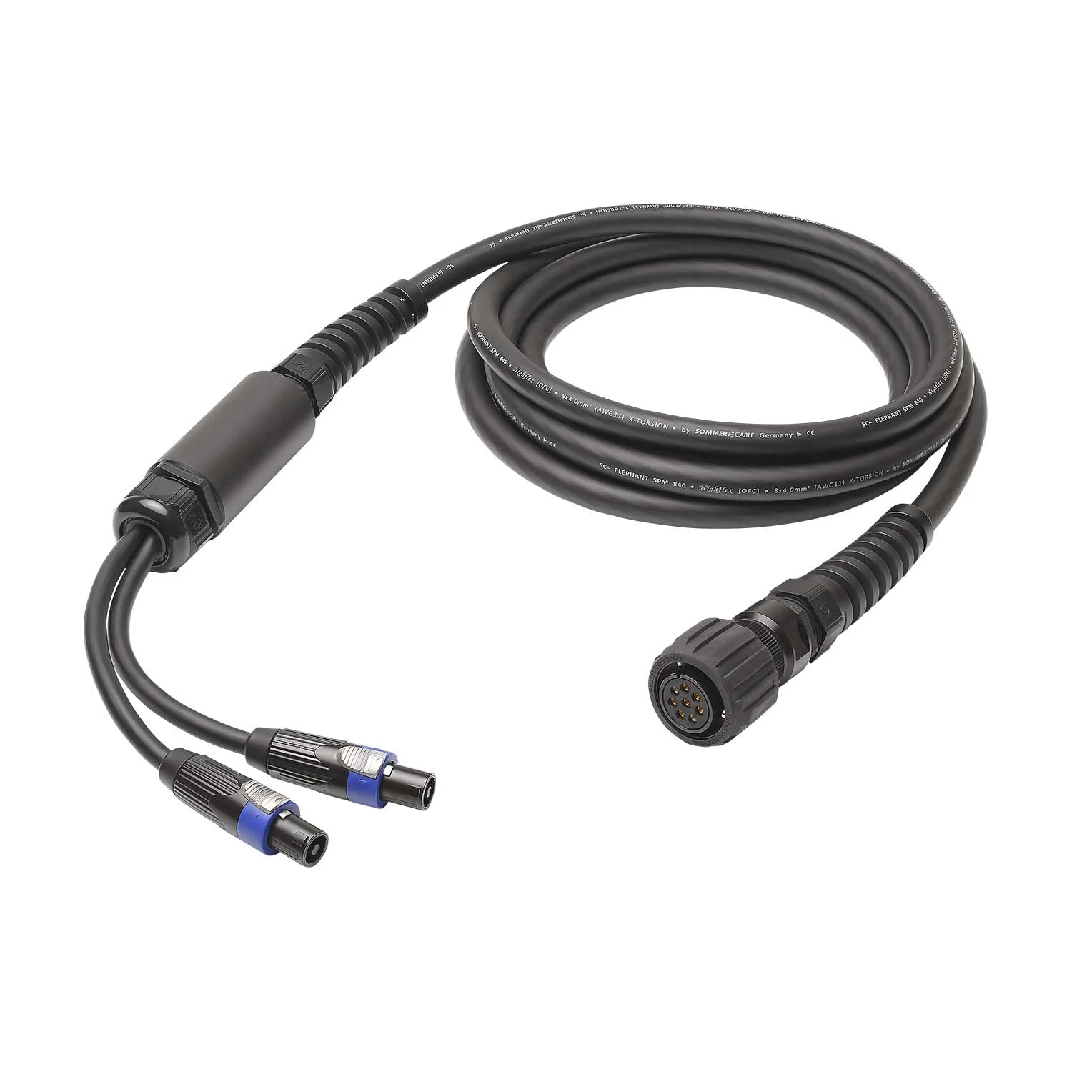 L/S Spleisskabel, schwarz,  1,00m