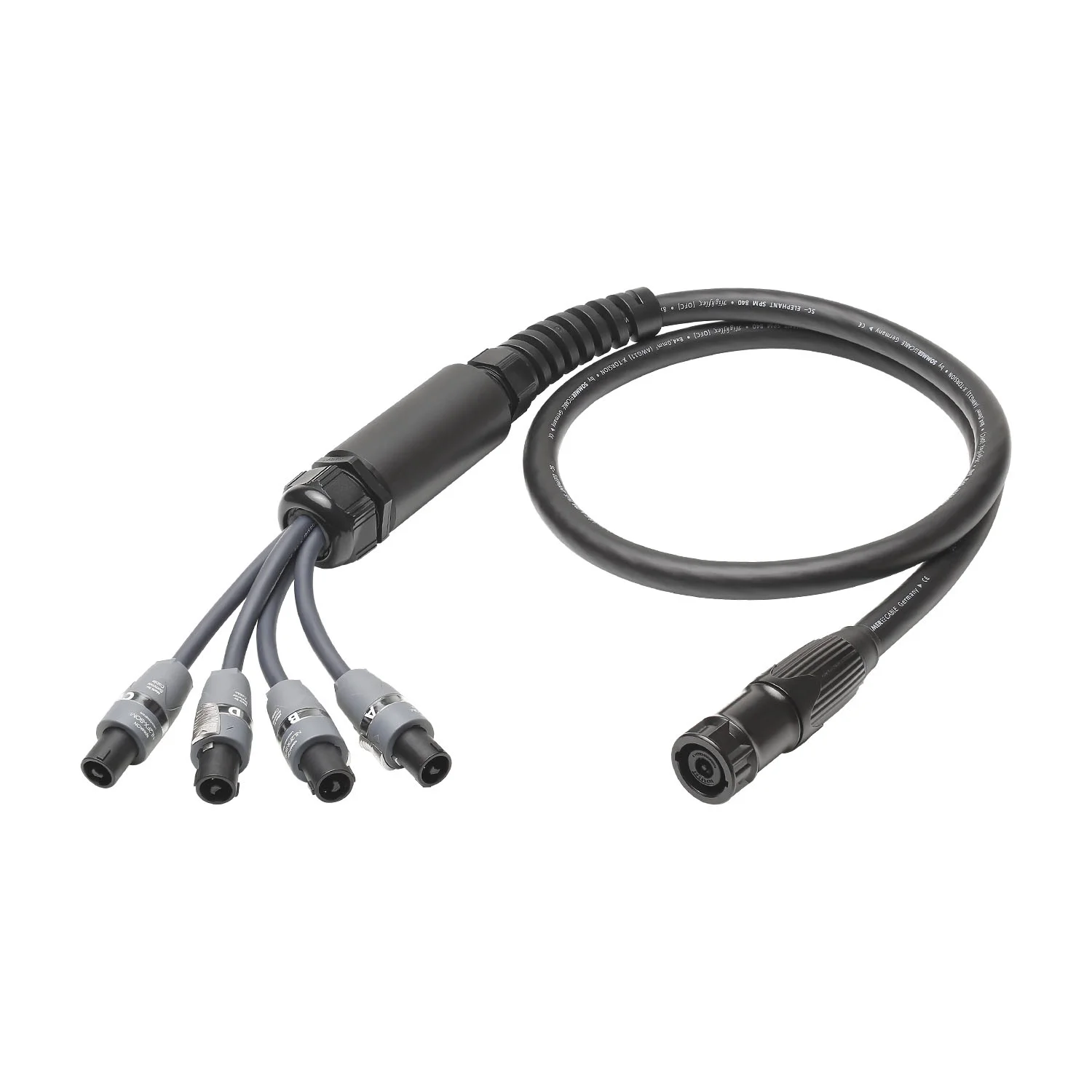 L/S Spleisskabel, schwarz, 20,00m