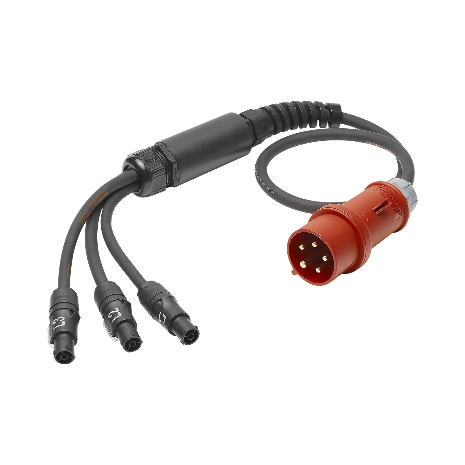 Netzkabelspleiss Titanex, schwarz, 10,00