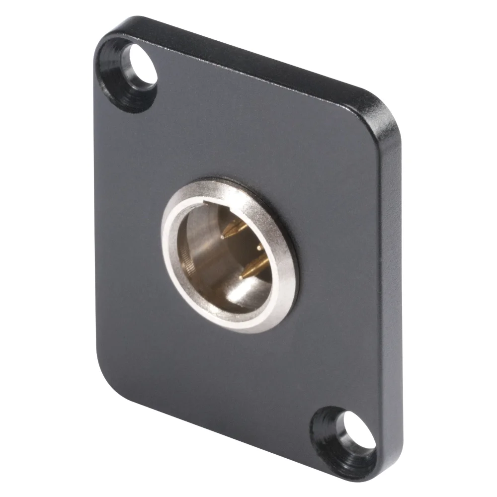 HICON-Mini-XLR Einbaust. 3-pol D-Flansch