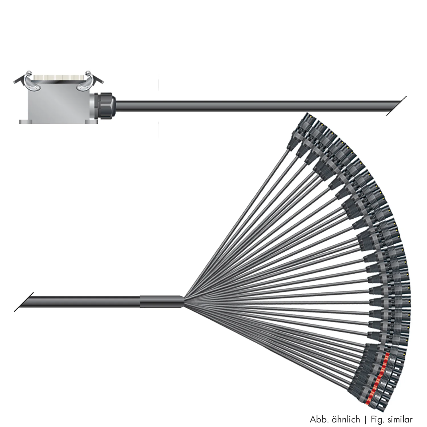 PC Isopod 2x0,22qmm,  2,00m, Spleisskabe