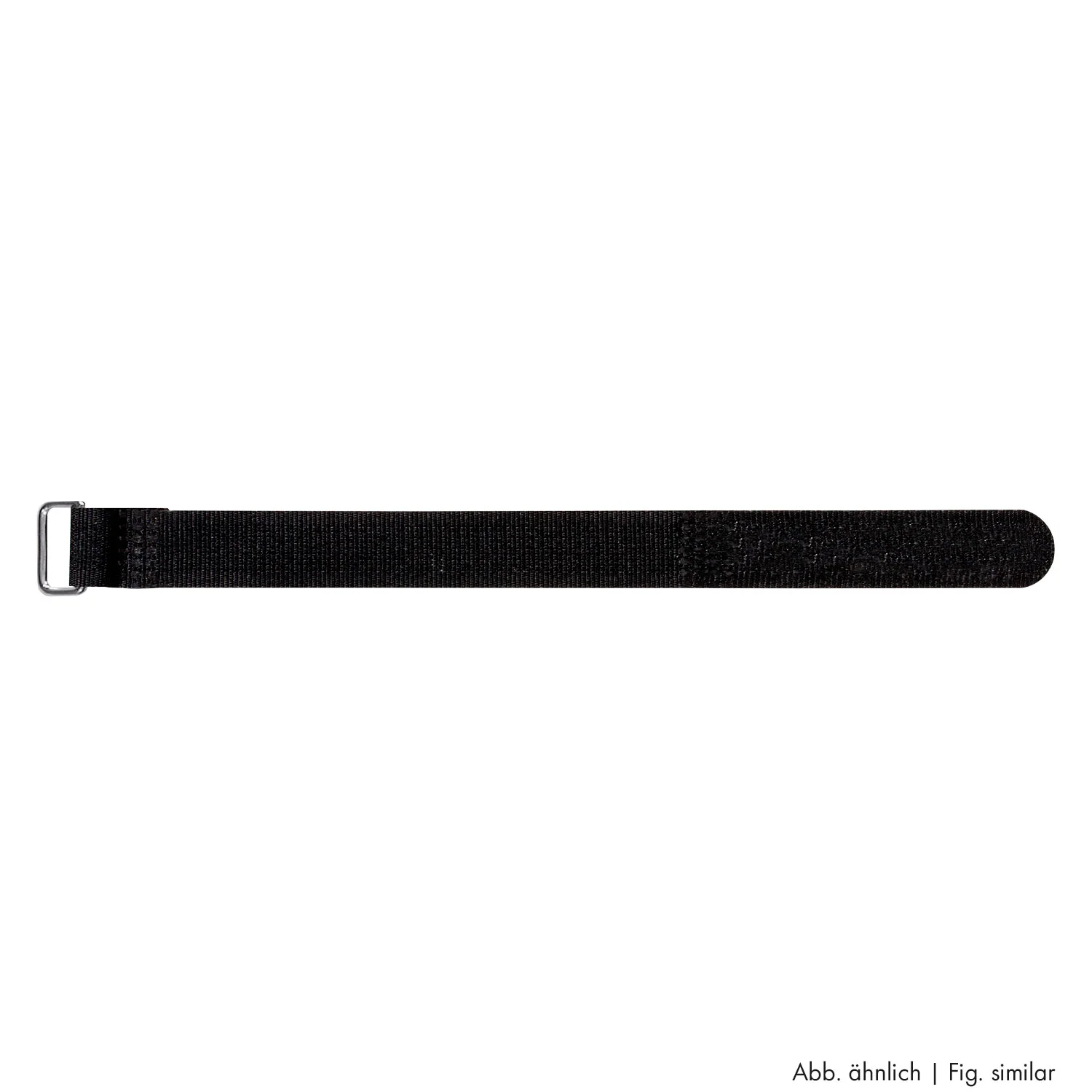 Klettband 20 x 250 mm schwarz, Metallöse