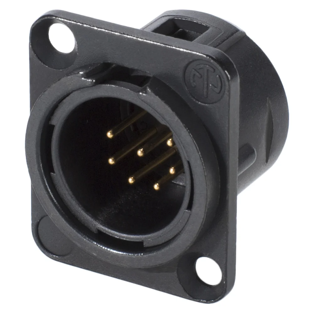 NEUTRIK XLR-Einbaustecker 7polig, schwarz