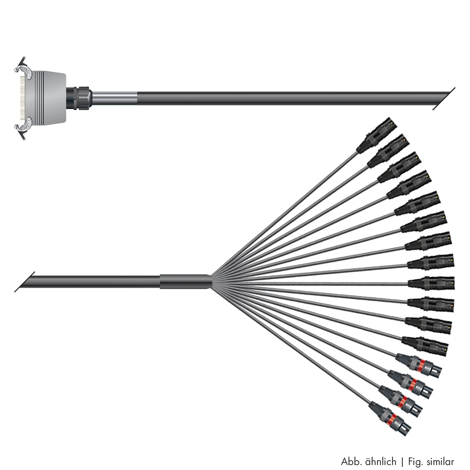 Multicorekabel Quantum, schwarz,  6,00m