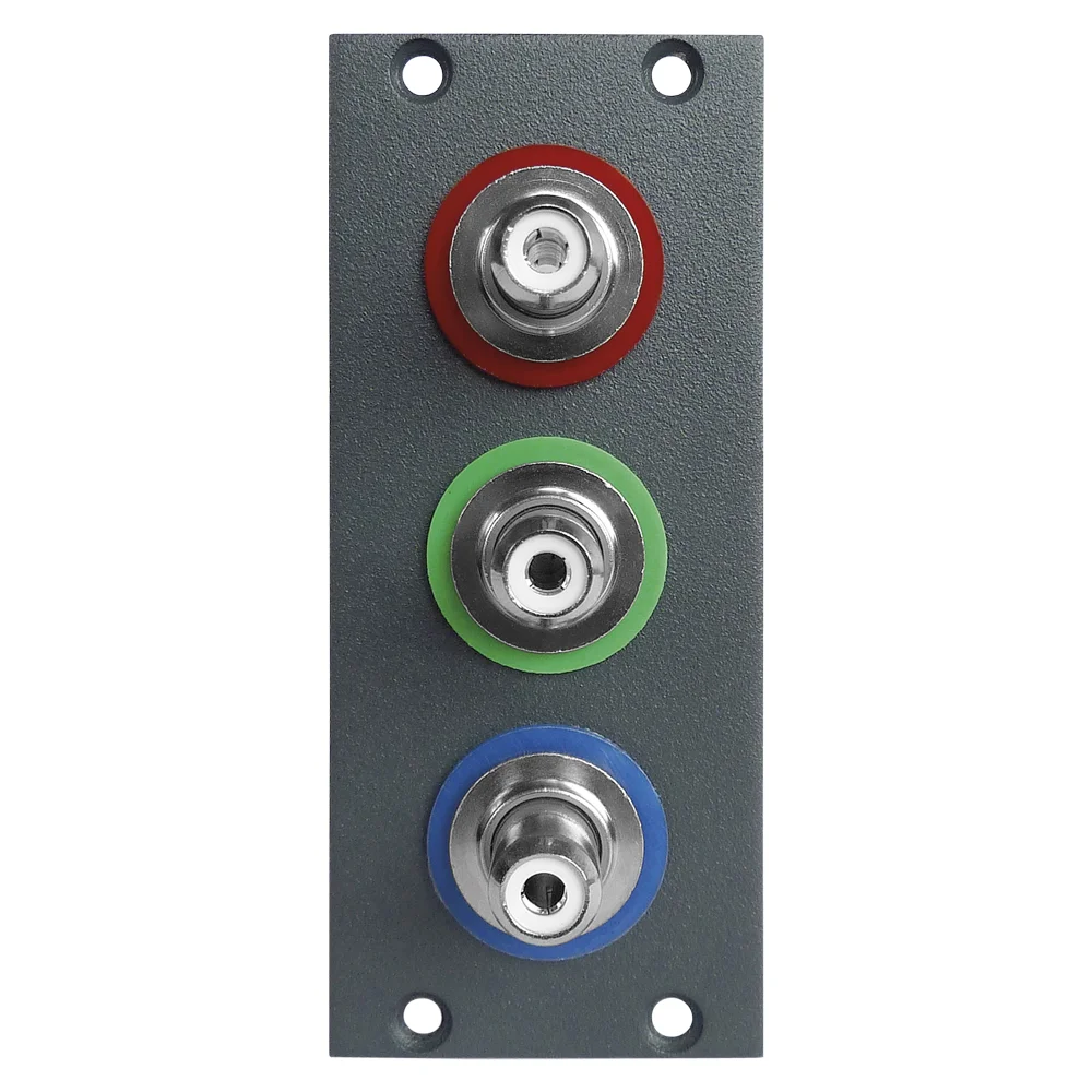 SYSBOXX Frontblech 2HE, 1BE, 3xRCA (rgb)