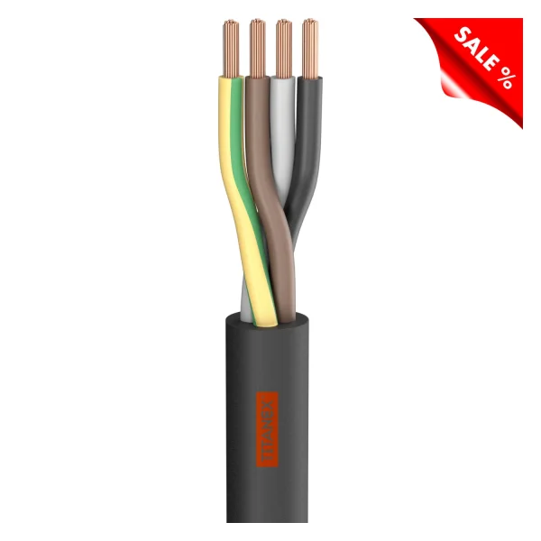 TITANEX H07RN-F, sw, 4 x 2,5mm²