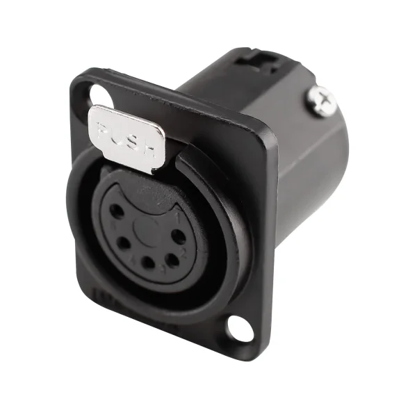 Amphenol Einbaustecker, 5-pol, schwarz