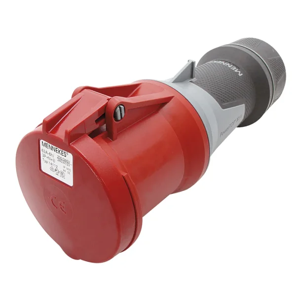 CEE-Kabeldose 5-pol rot mit Deckel