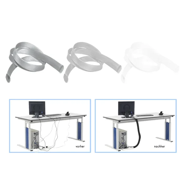 Geflechtschlauch 55-110mmm, geschl. silb