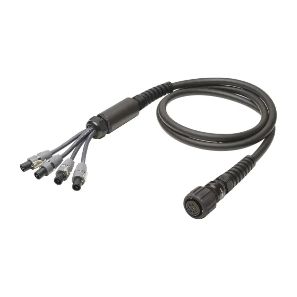 L/S Spleisskabel, schwarz,  2,00m