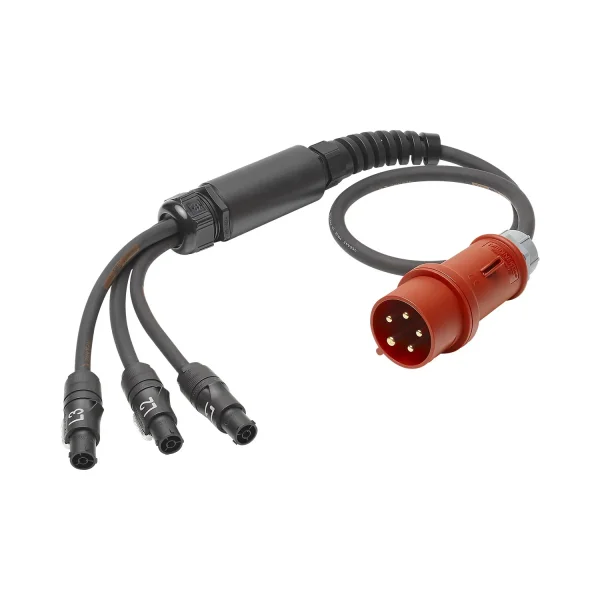 Netzkabelspleiss Titanex, schwarz,  5,00