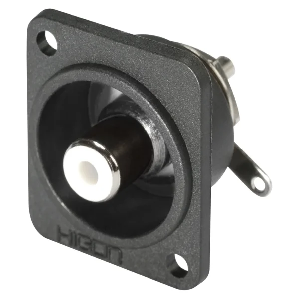 HICON-RCA D-Flansch Einbaubuchse Löt ntl