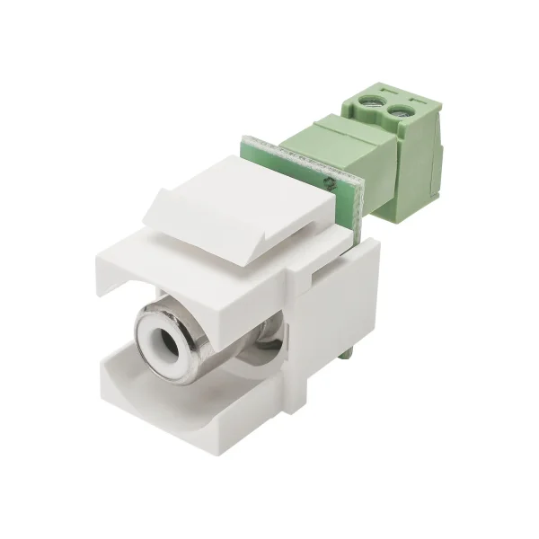 Keystone Einbauverb. RCAfem<>Steckkl. ws