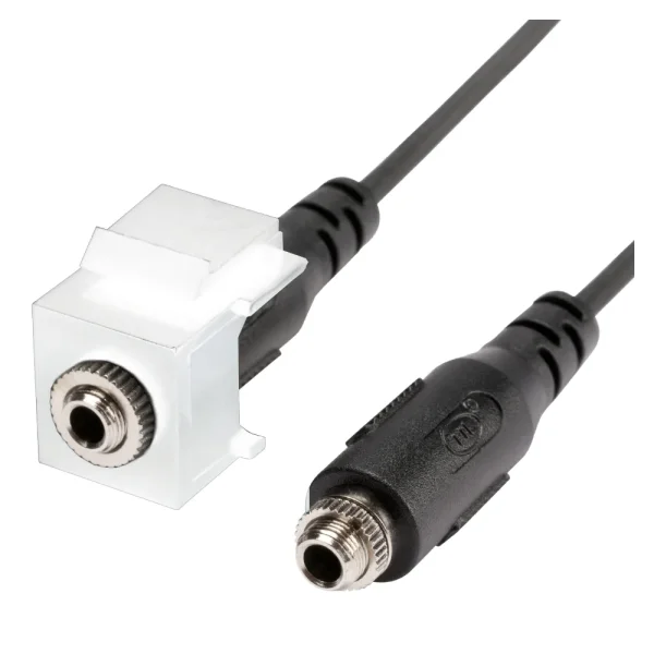 Keystone 3,5mm Stereoklinkenbuchse weiß