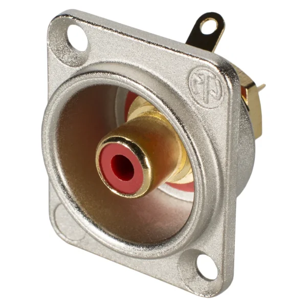 Neutrik Cinch Einbaubuchse nickel/rot