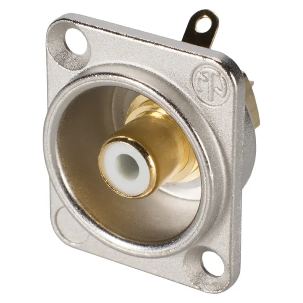 Neutrik Cinch Einbaubuchse nickel/weiss