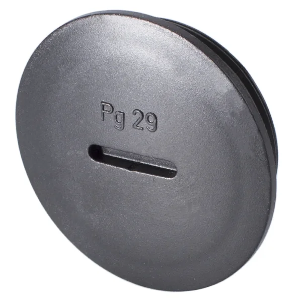 PG29-Abdeckplatte aus Kunstst. sw