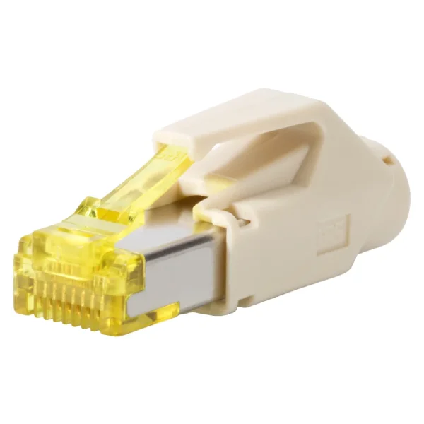 HIROSE RJ45 CAT.6A Steckverbinder beige
