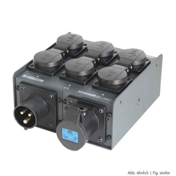 Schukoverteiler 6fach, CEE3 16A, UK