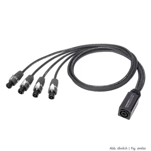 LS Kabel Meridian 2x2,5qmm  2,50m, schwa